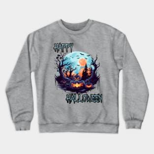 Spooky Pumpkin Happy Halloween Crewneck Sweatshirt